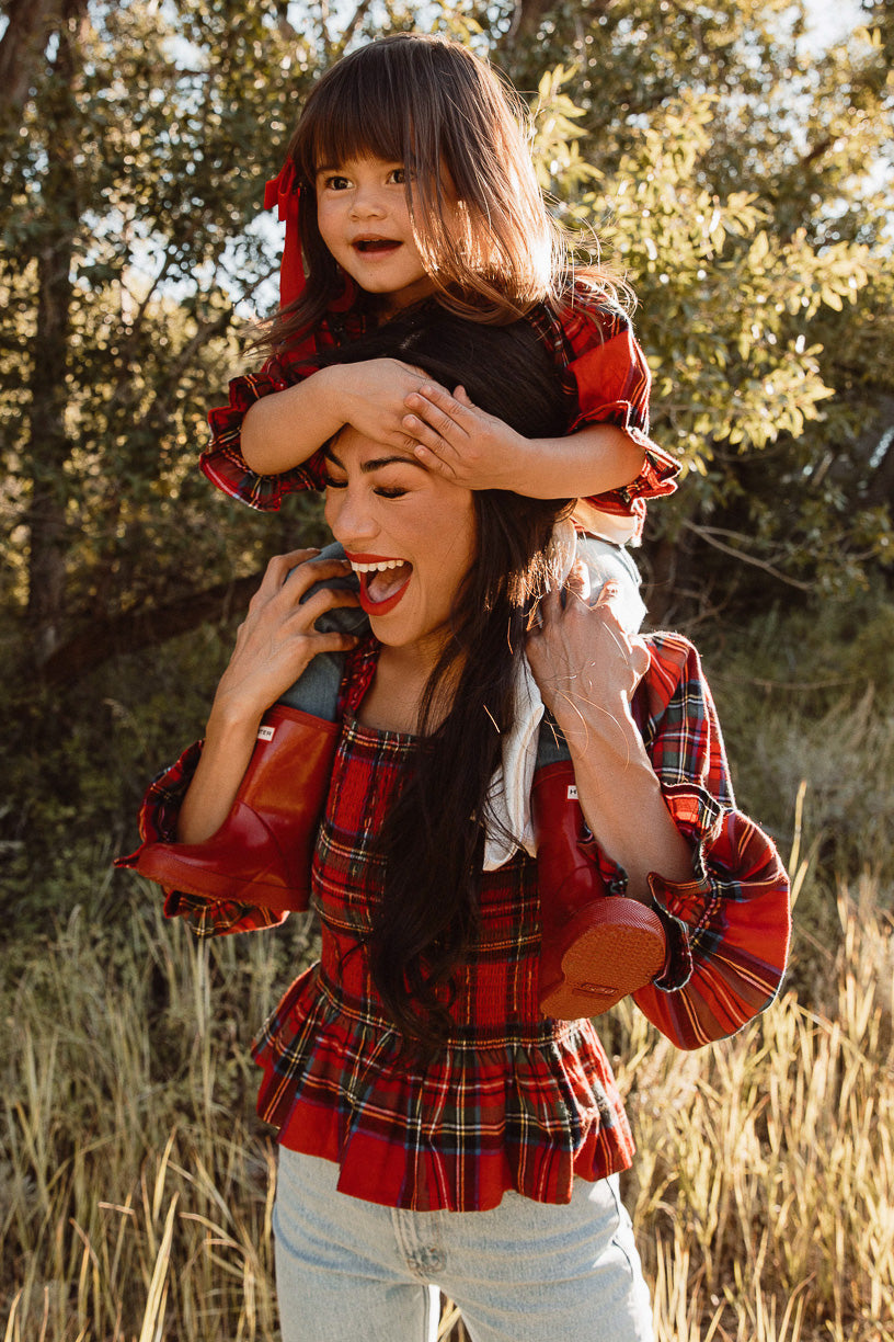 Madeline Top in Holiday Plaid