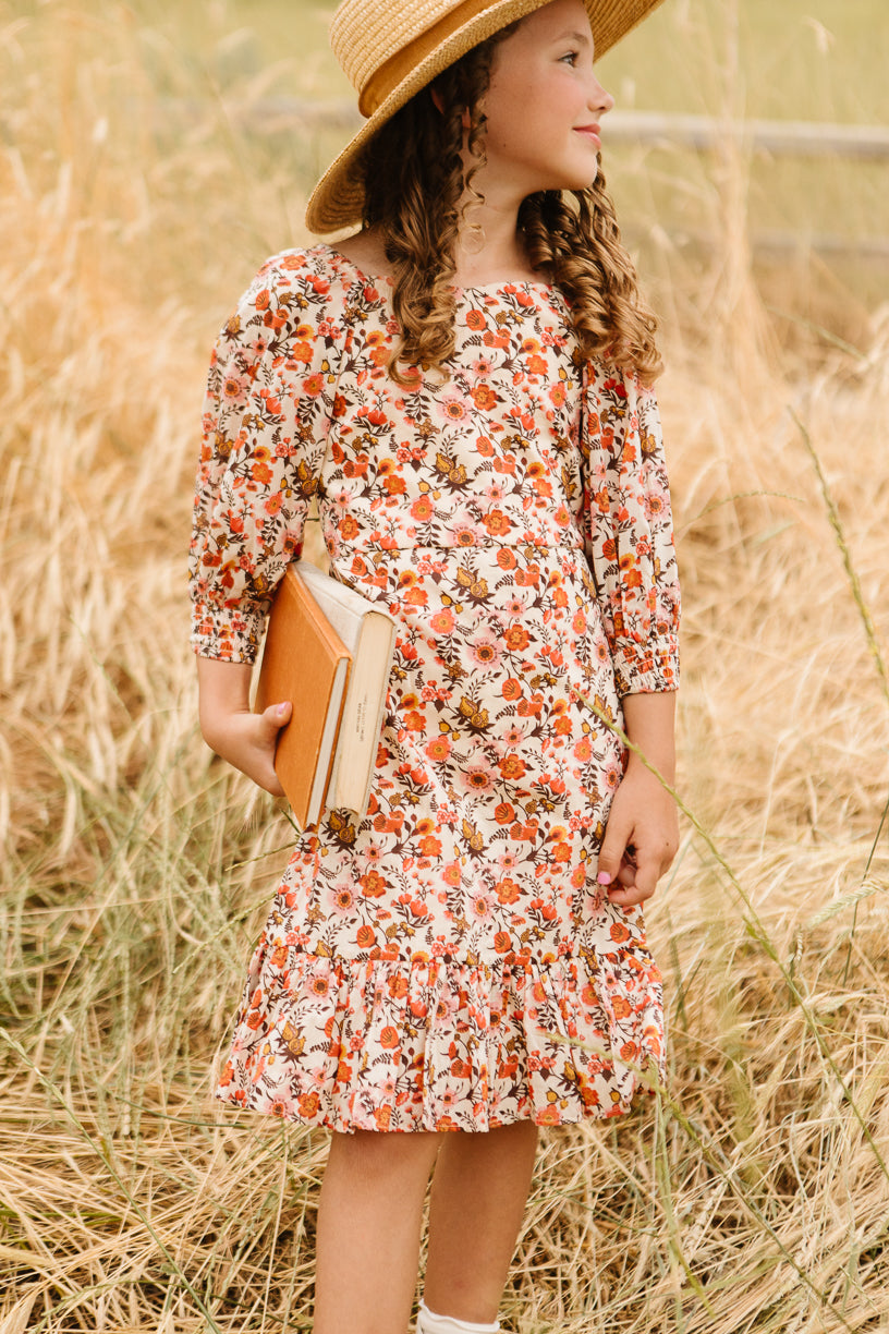 Mini Maya Dress in Fall Floral - FINAL SALE