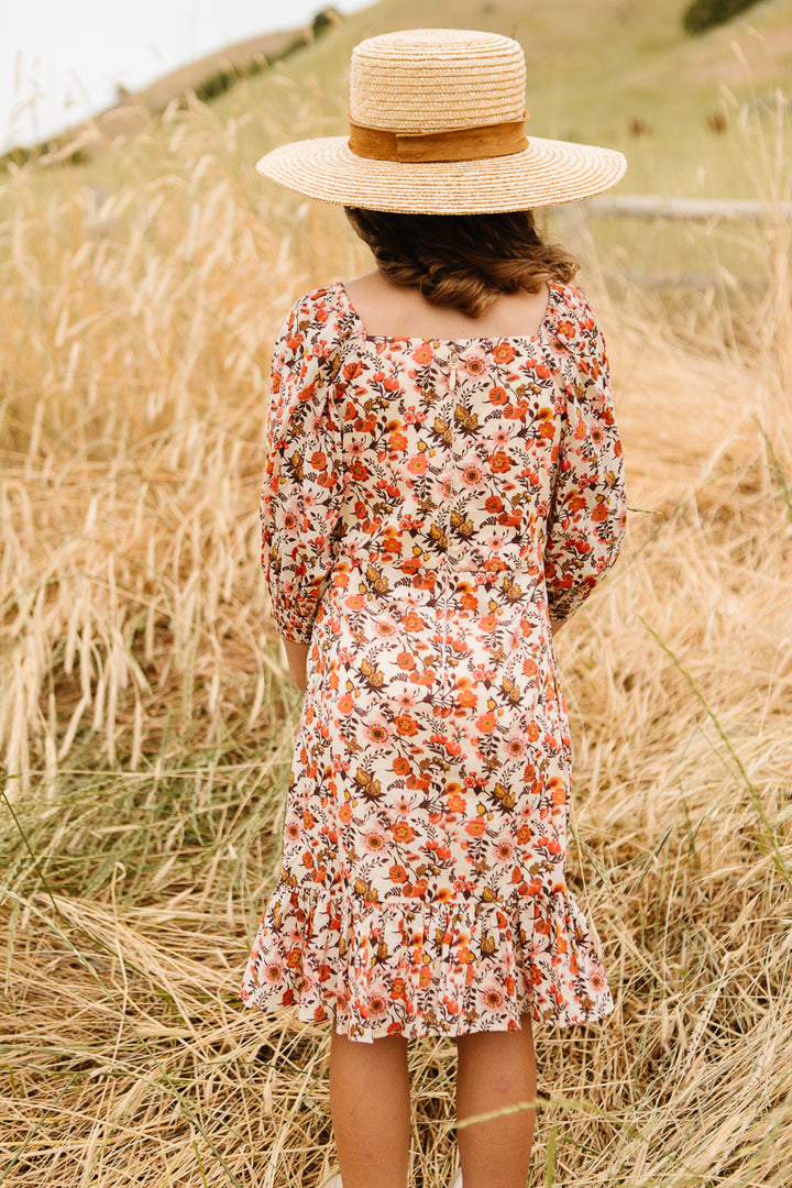 Mini Maya Dress in Fall Floral - FINAL SALE