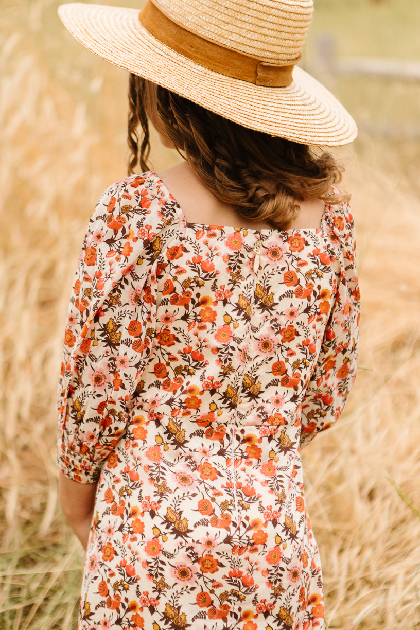 Mini Maya Dress in Fall Floral - FINAL SALE