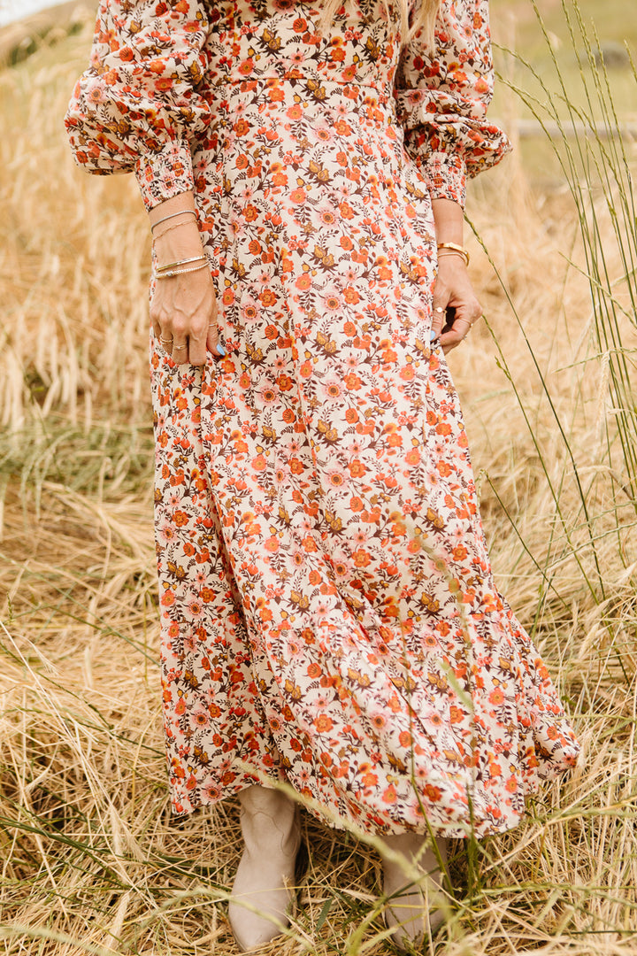 Maya Dress in Fall Floral - FINAL SALE