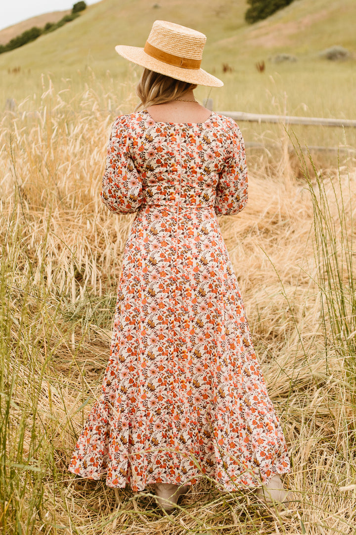 Maya Dress in Fall Floral - FINAL SALE