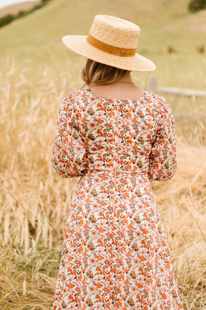 Maya Dress in Fall Floral - FINAL SALE