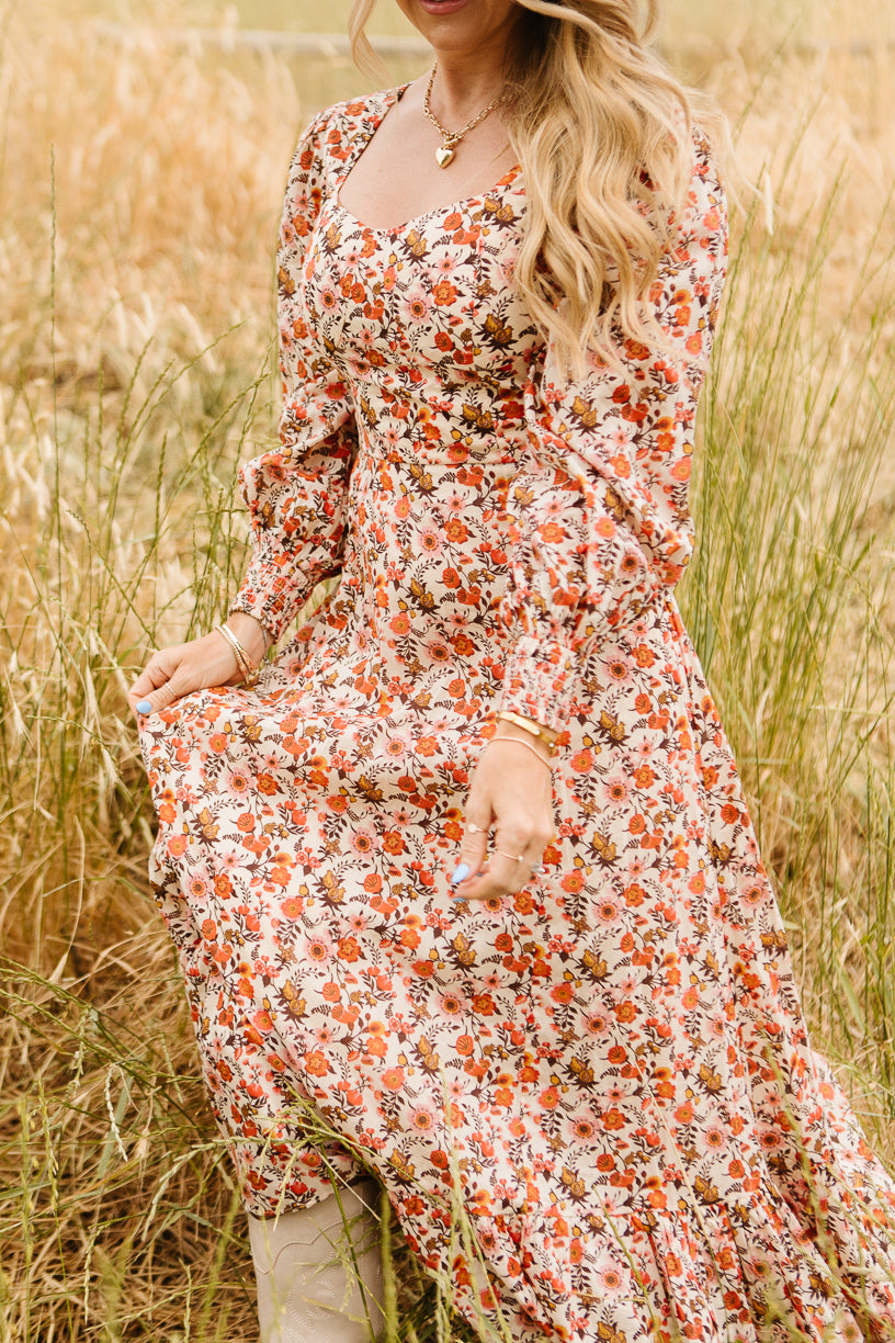 Maya Dress in Fall Floral - FINAL SALE