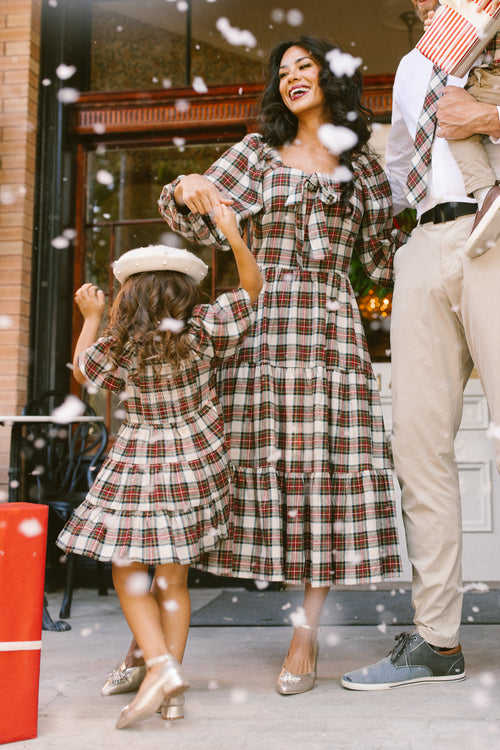 Merry Dress in Holiday Plaid