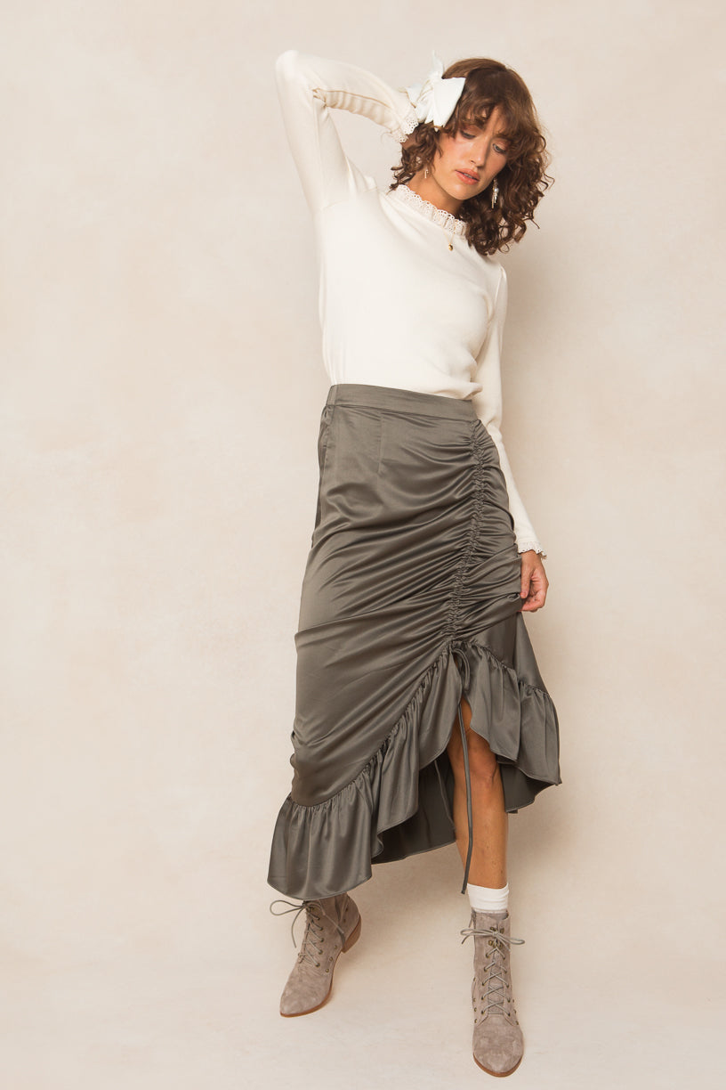 Morgan Skirt in Green - FINAL SALE