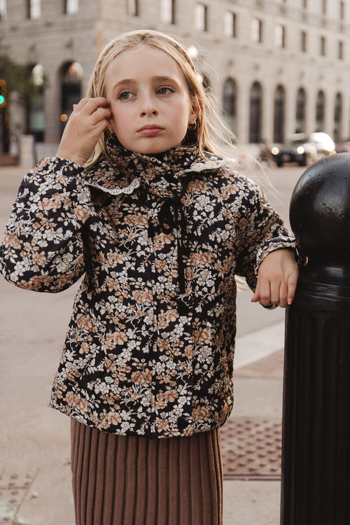 Mini McKenna Quilted Jacket in Floral - FINAL SALE