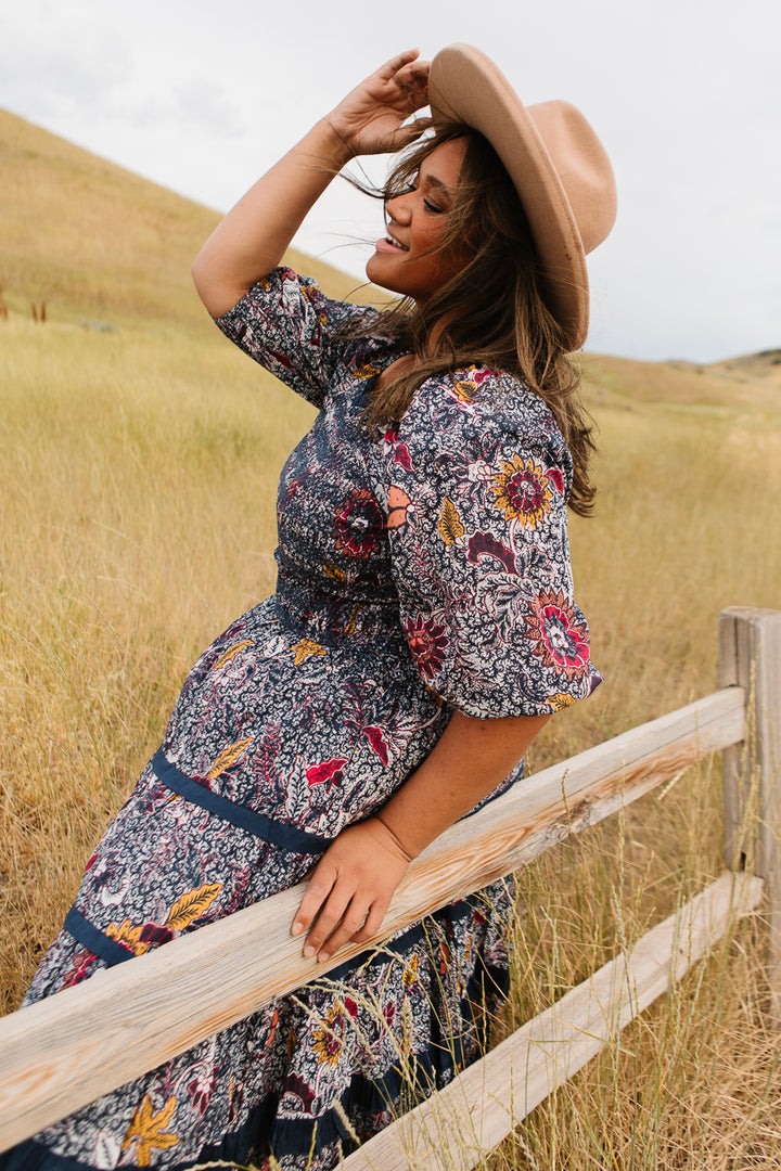 Roselyn Dress in Navy Floral - FINAL SALE