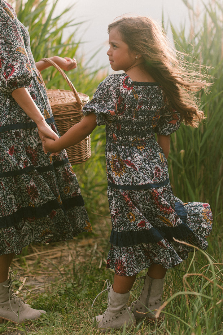 Mini Roselyn Dress in Navy Floral - FINAL SALE