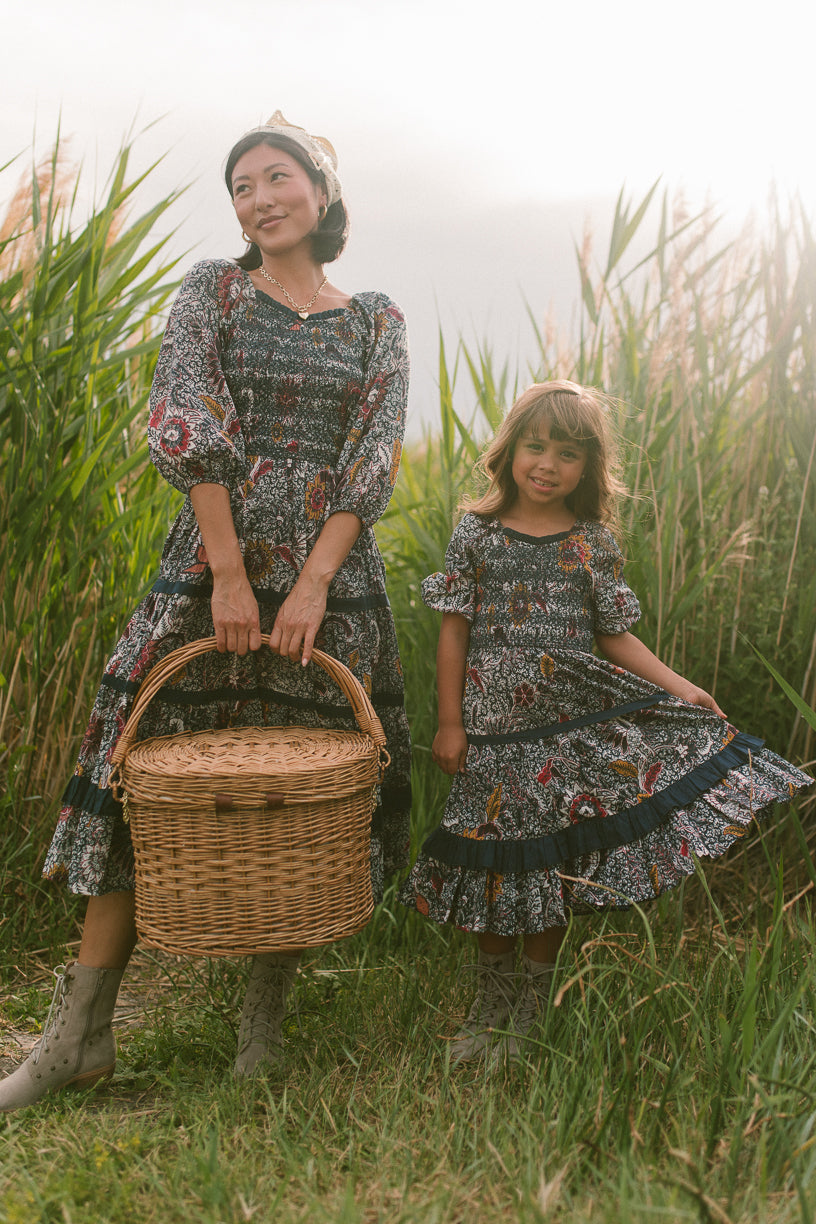 Mini Roselyn Dress in Navy Floral - FINAL SALE