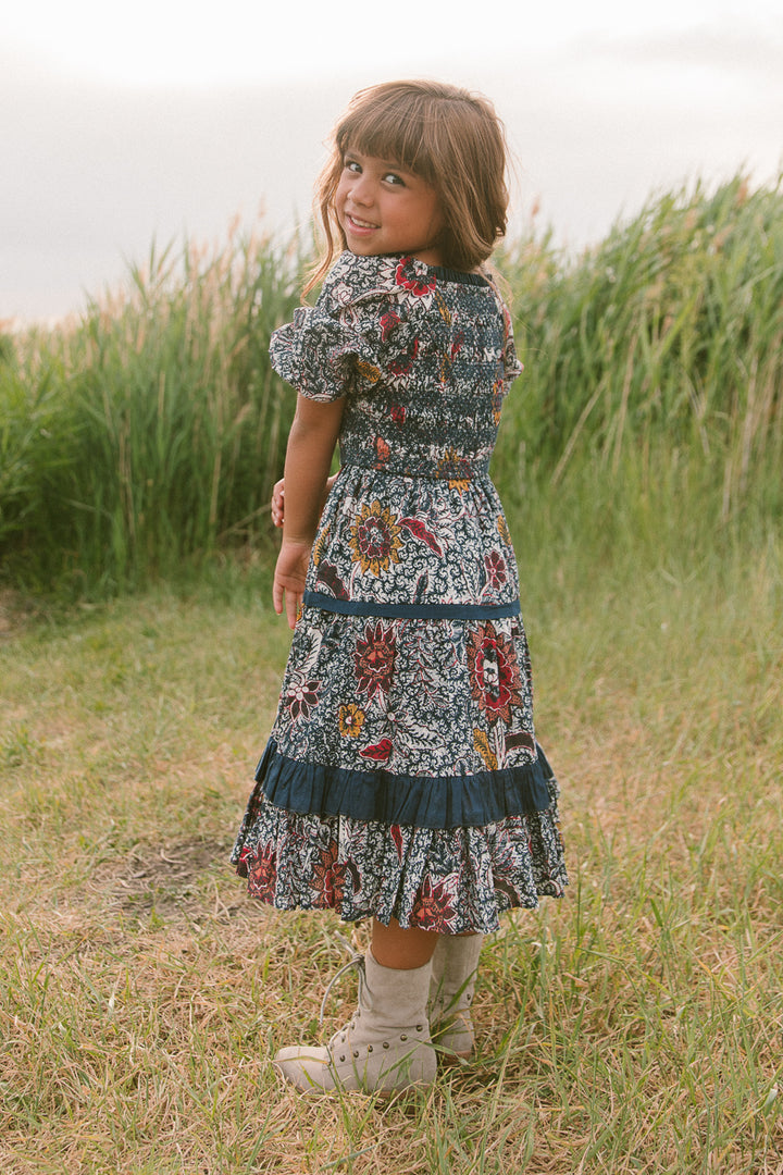 Mini Roselyn Dress in Navy Floral - FINAL SALE