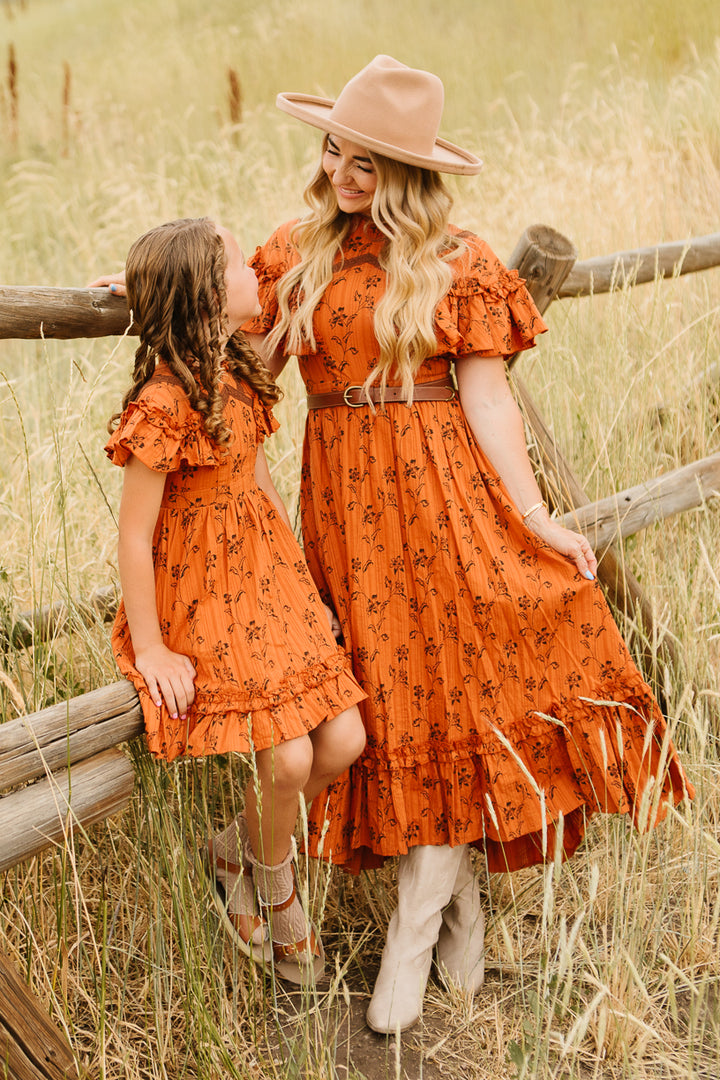 Mini Shae Dress in Burnt Orange - FINAL SALE