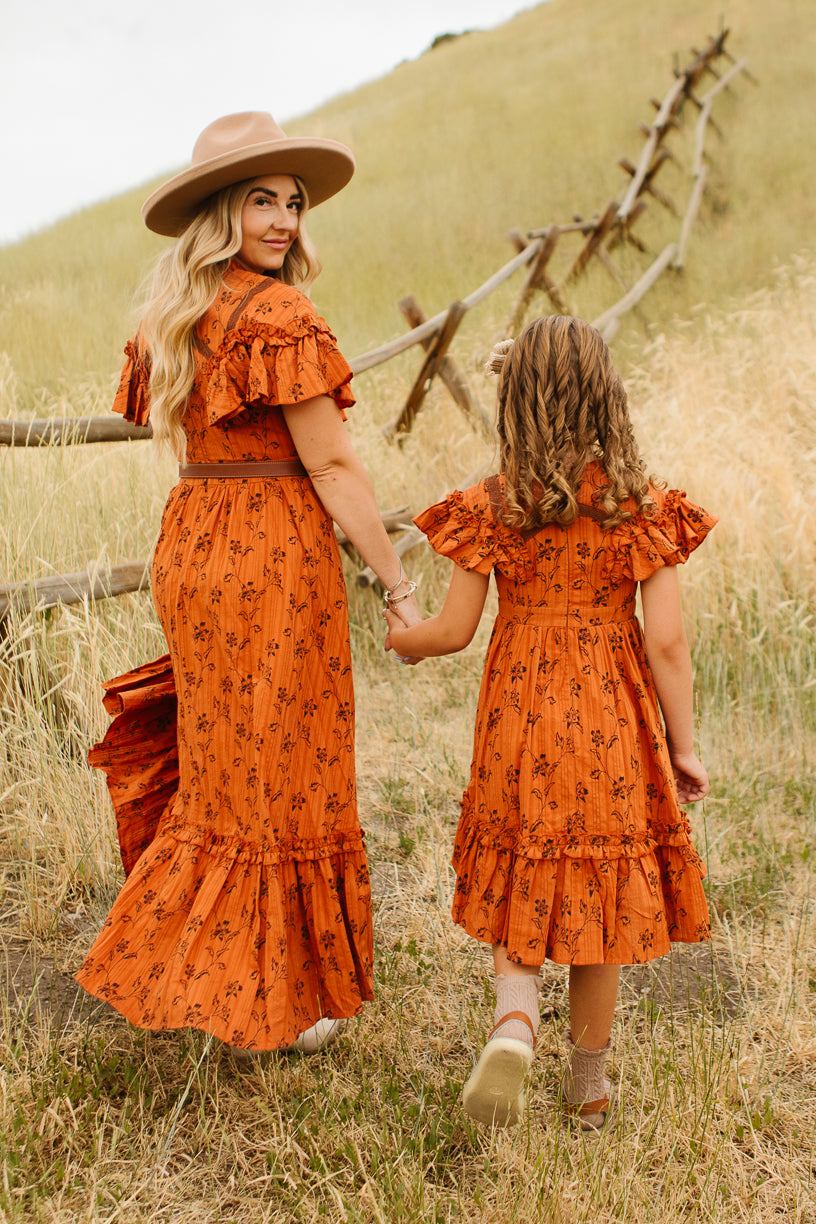 Mini Shae Dress in Burnt Orange - FINAL SALE