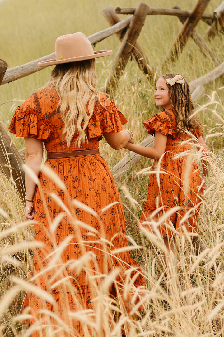 Mini Shae Dress in Burnt Orange - FINAL SALE