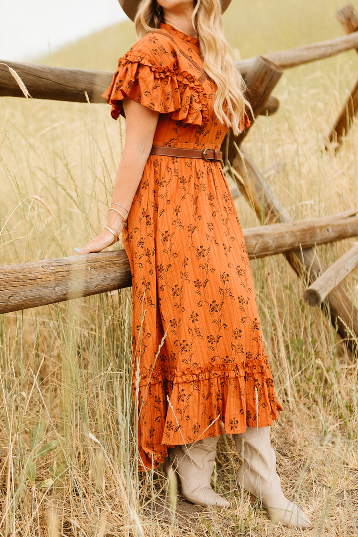 Shae Dress in Burnt Orange - FINAL SALE