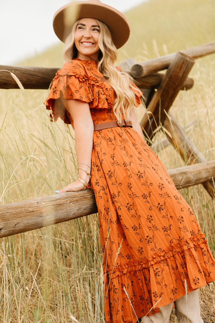 Shae Dress in Burnt Orange - FINAL SALE