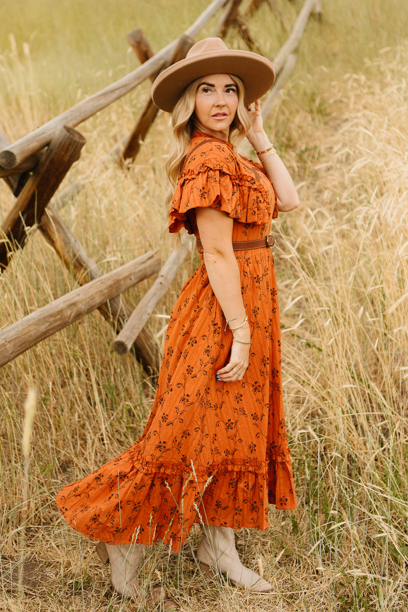 Shae Dress in Burnt Orange - FINAL SALE