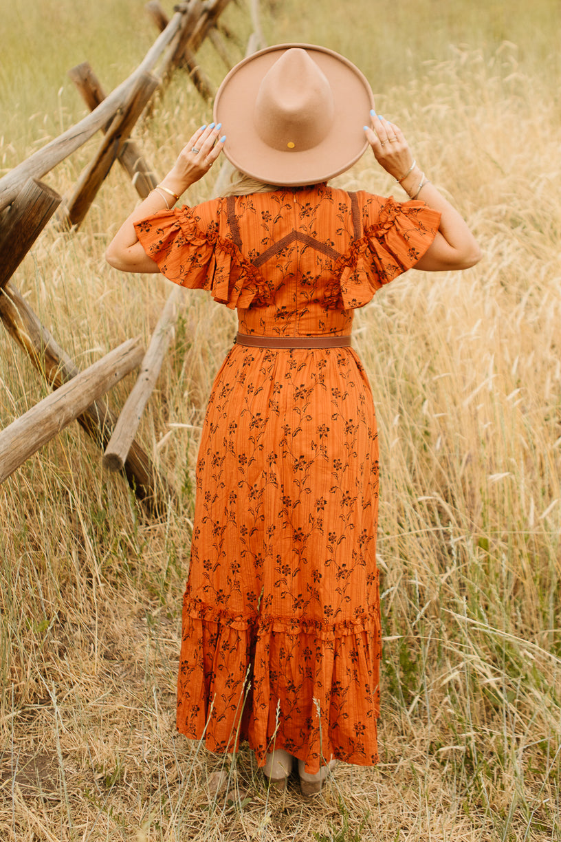 Shae Dress in Burnt Orange - FINAL SALE