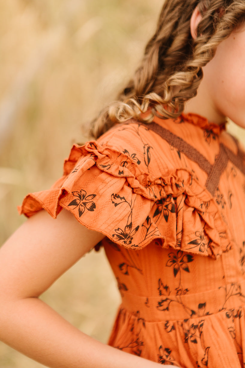 Mini Shae Dress in Burnt Orange - FINAL SALE