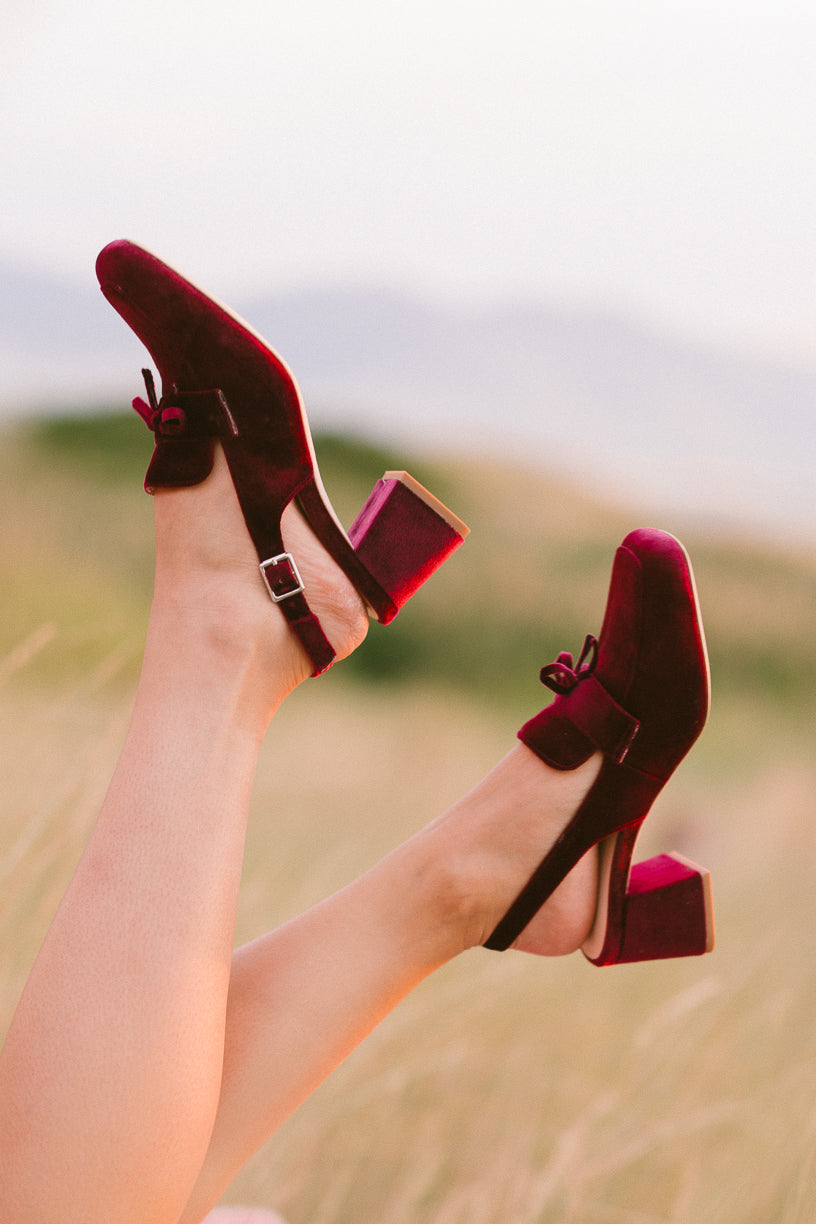 Ivy Bow Loafer in Wine - FINAL SALE