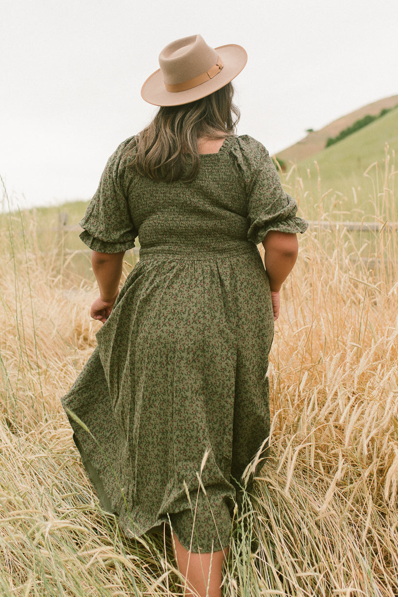 Teagan Dress in Green Floral