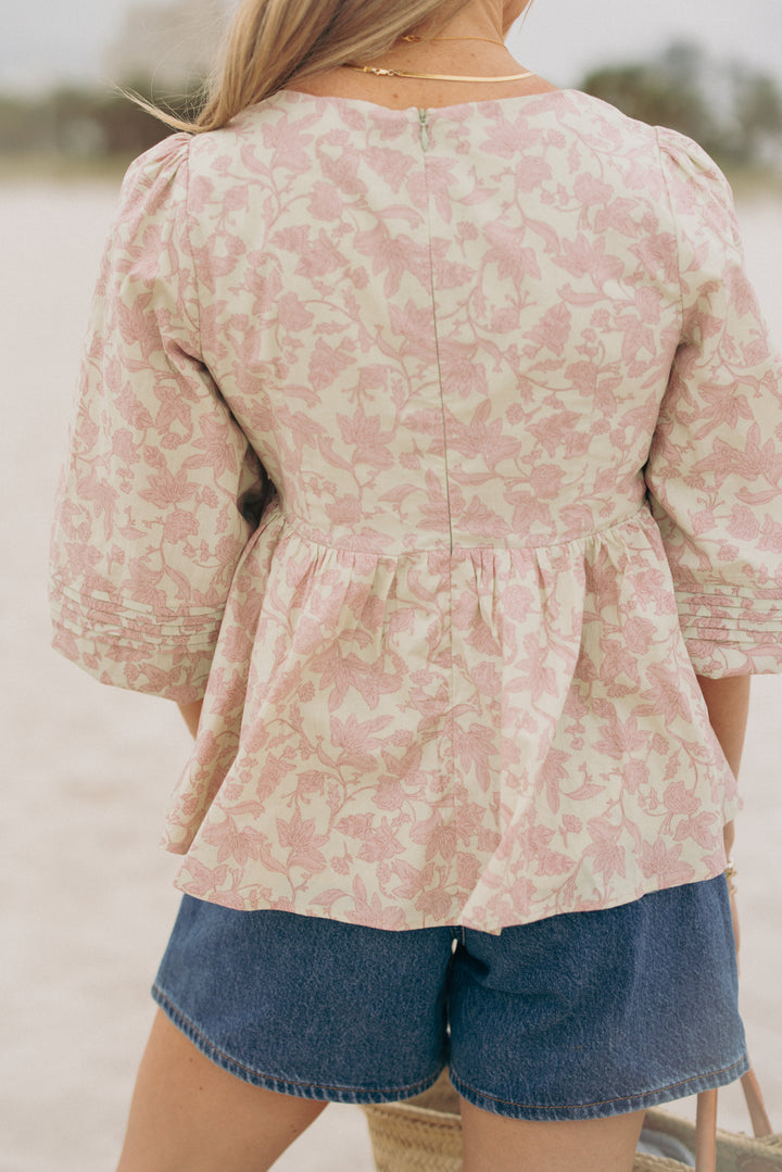 Vicky Top in Pink Floral