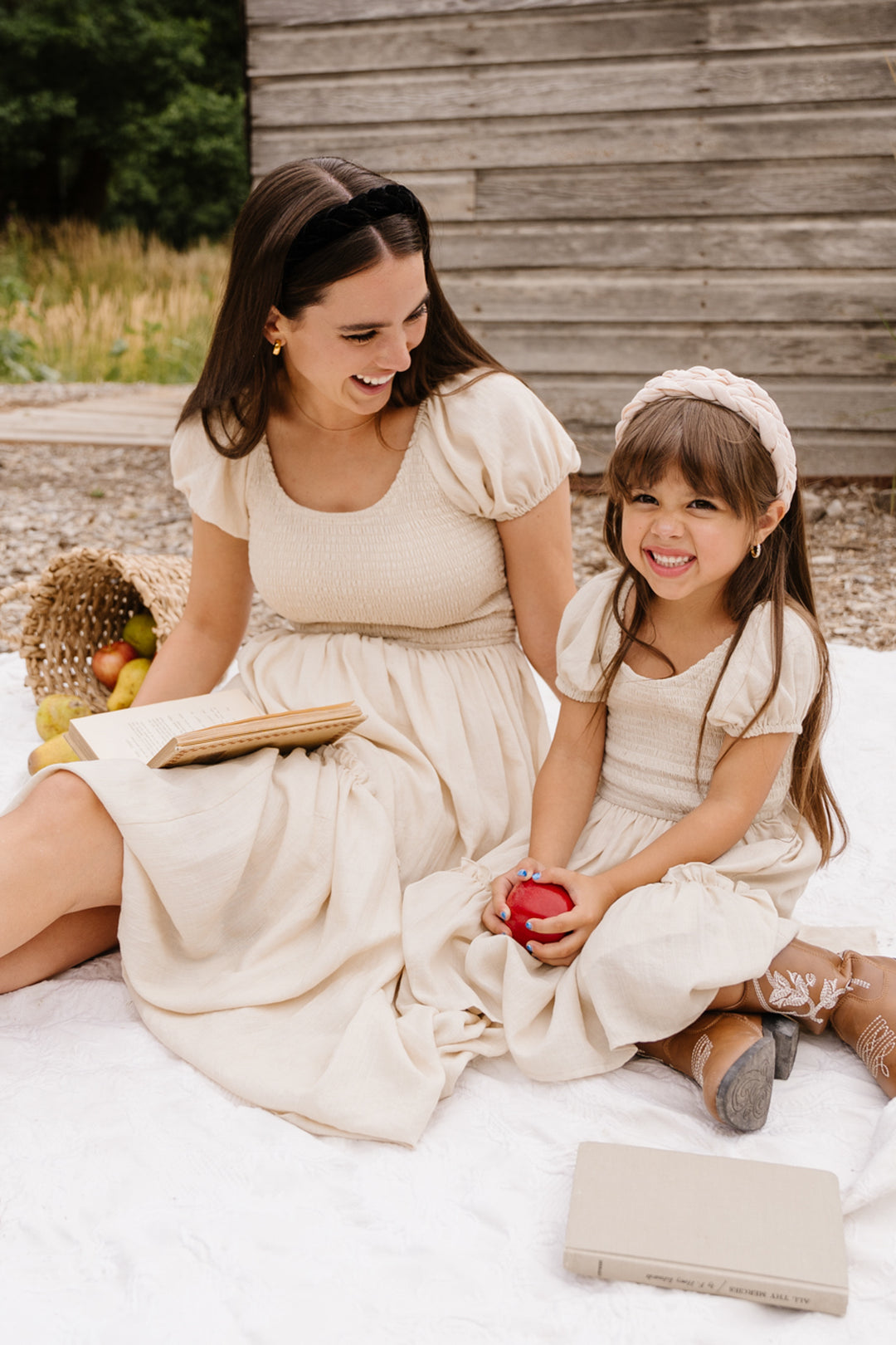 Sienna Dress in Cream-Adult