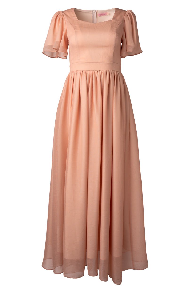 Abbie Dress in Apricot Crush-Adult