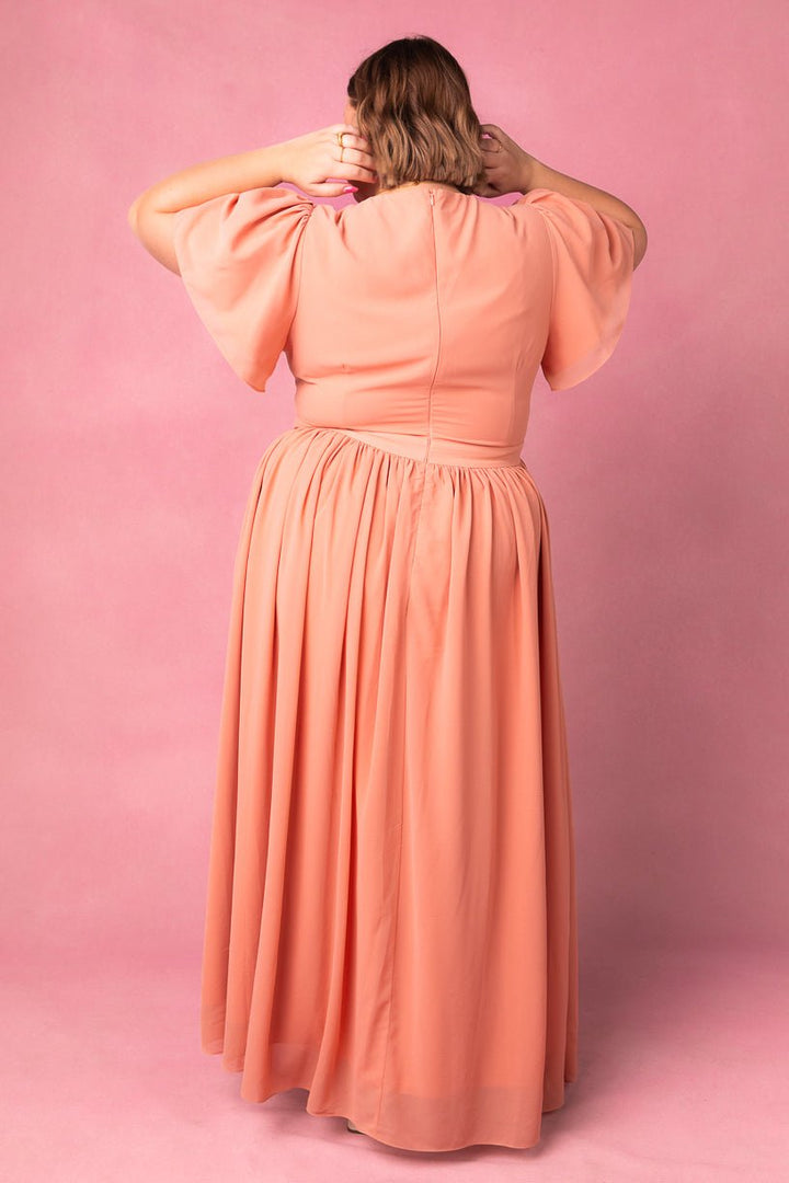 Abbie Dress in Apricot Crush-Adult