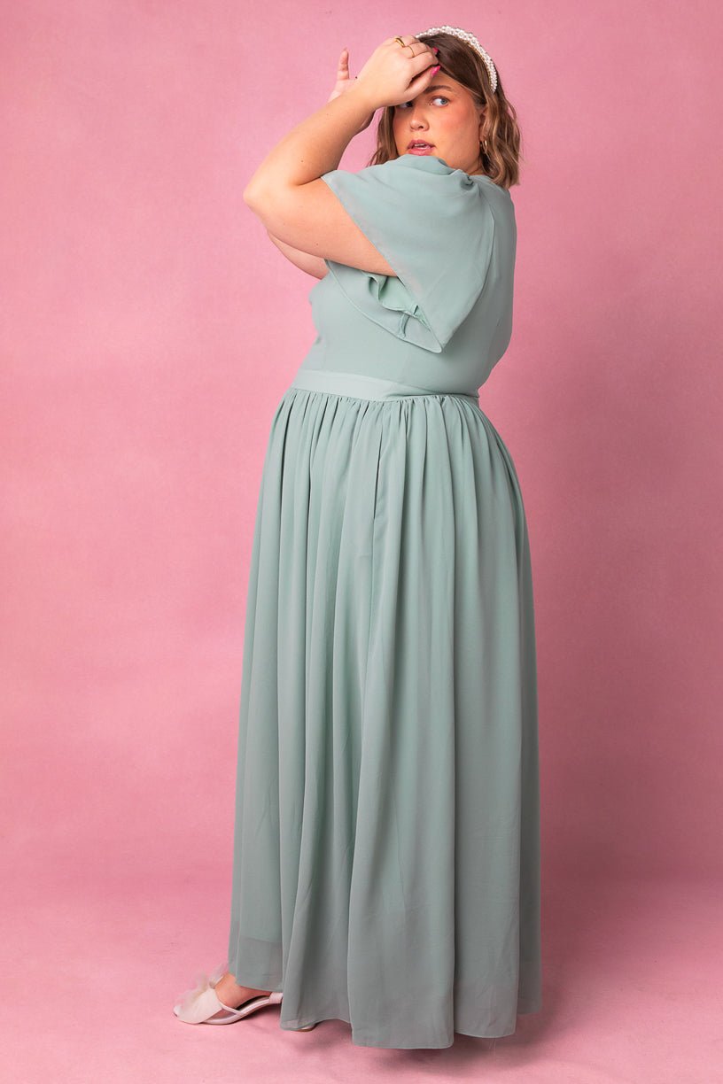 Abbie Dress in Sage-Adult