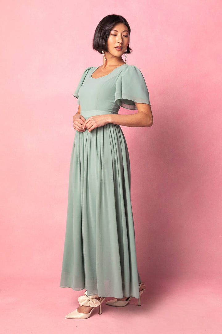 Abbie Dress in Sage-Adult