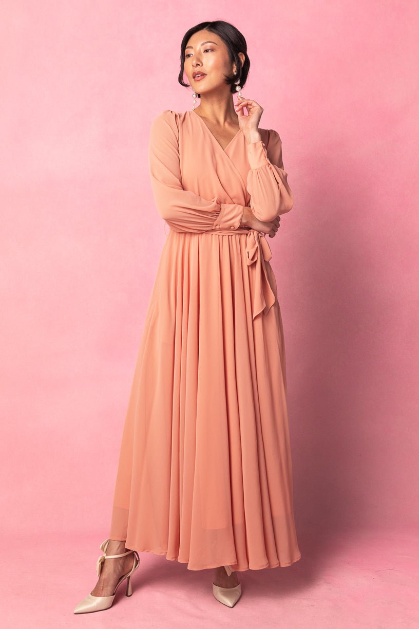 Andie Dress in Apricot Crush-Adult