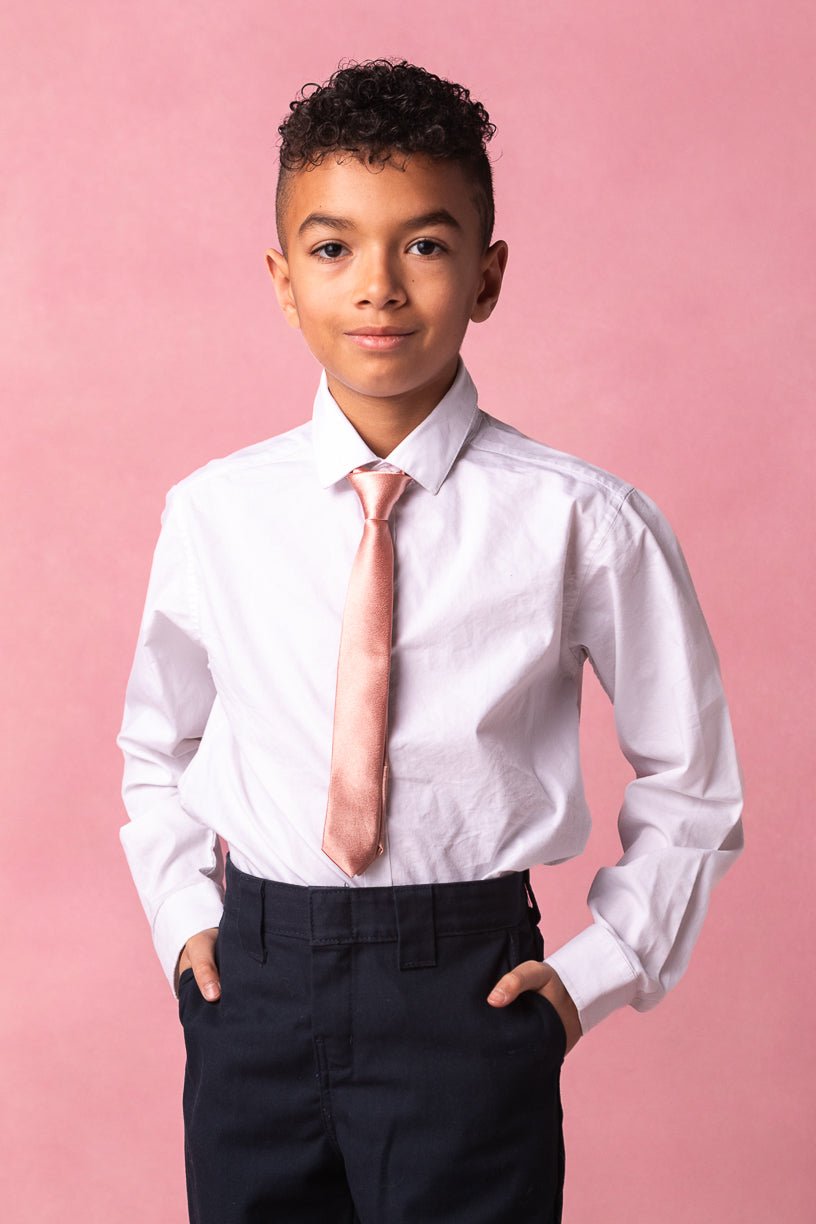 Max Boys Tie in Apricot Crush-Mini