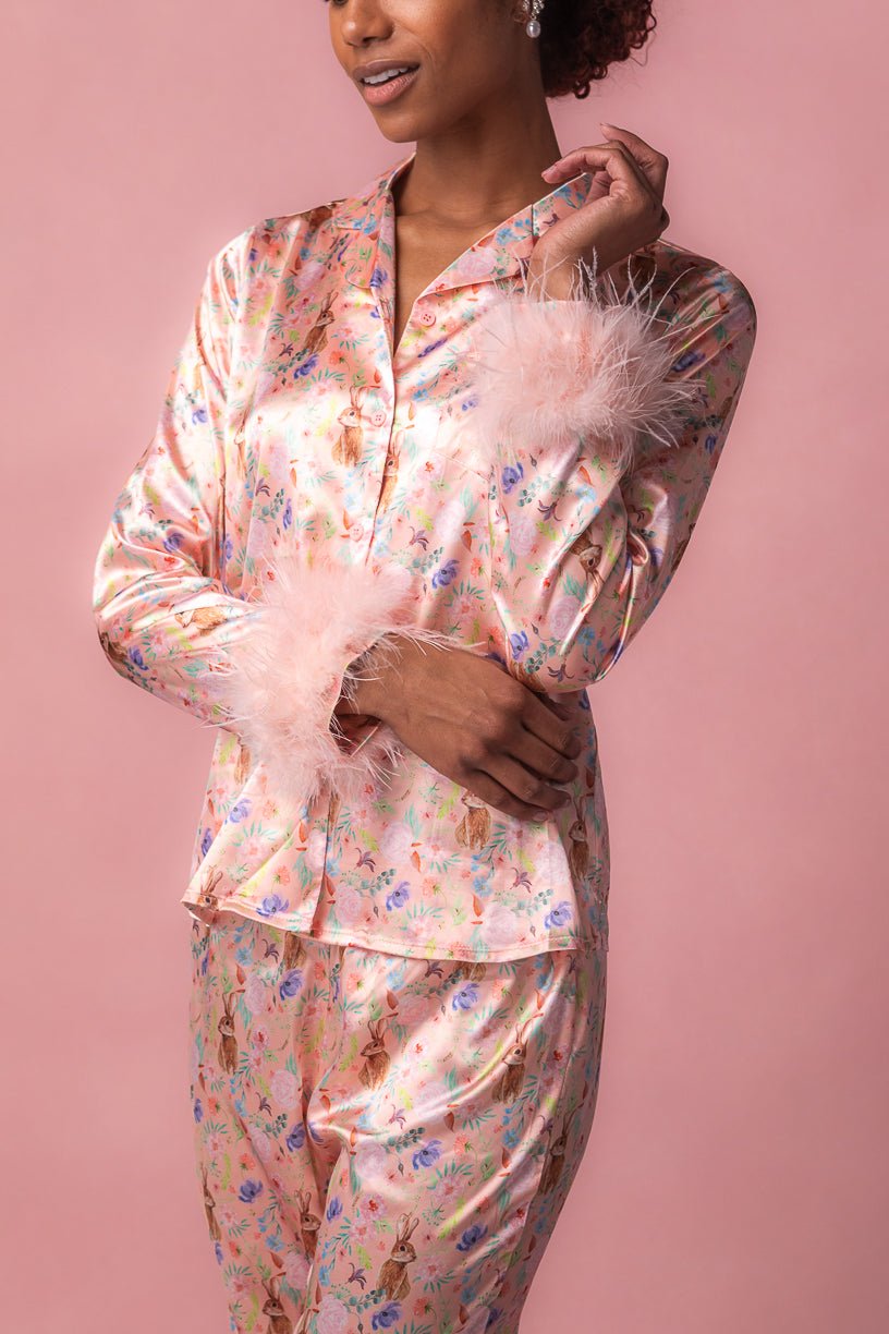 Bella Bunny Pajamas with Feathers-Adult