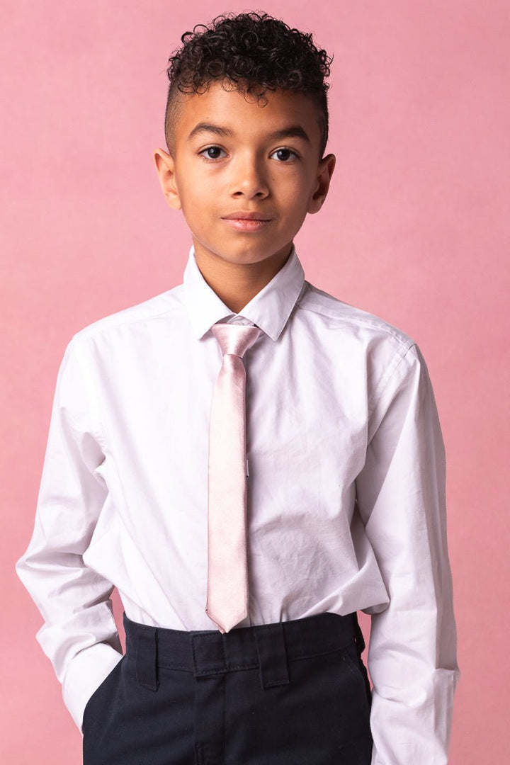 Max Boys Tie in Blush-Mini