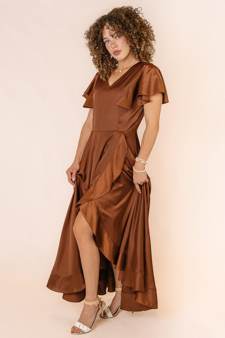 Callie Dress in Brown-Adult