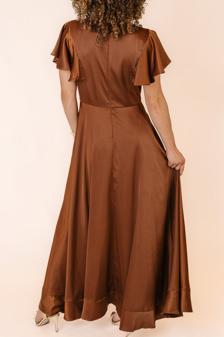 Callie Dress in Brown-Adult