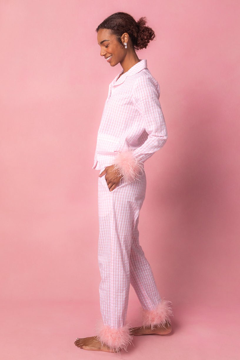 Camille Pajamas with Feathers-Adult