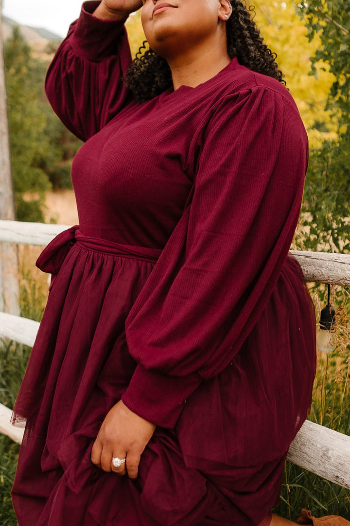 Cosette Midi Dress in Wine - FINAL SALE-Adult