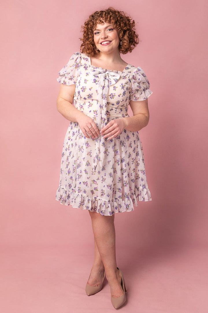 Dolly Dress in Violet Rose-Adult