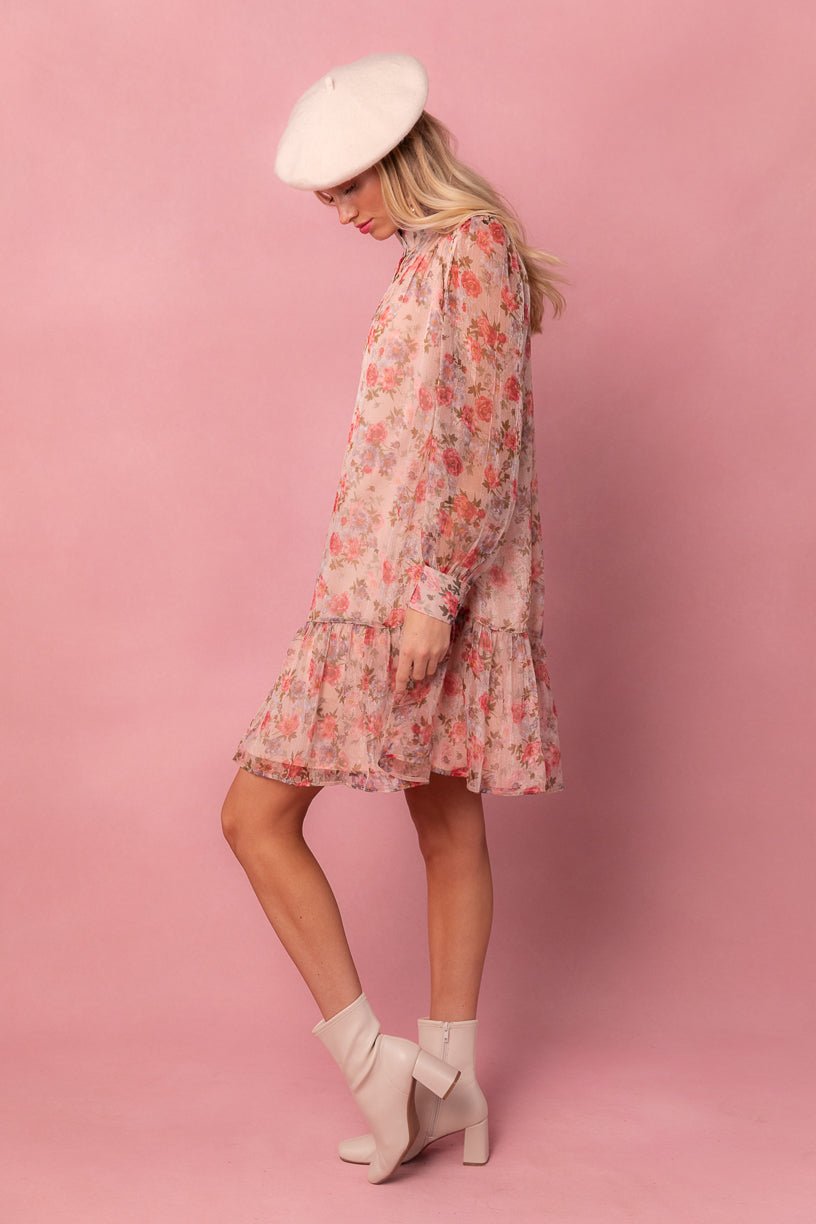 Eleanor Dress in Pink Floral-Adult