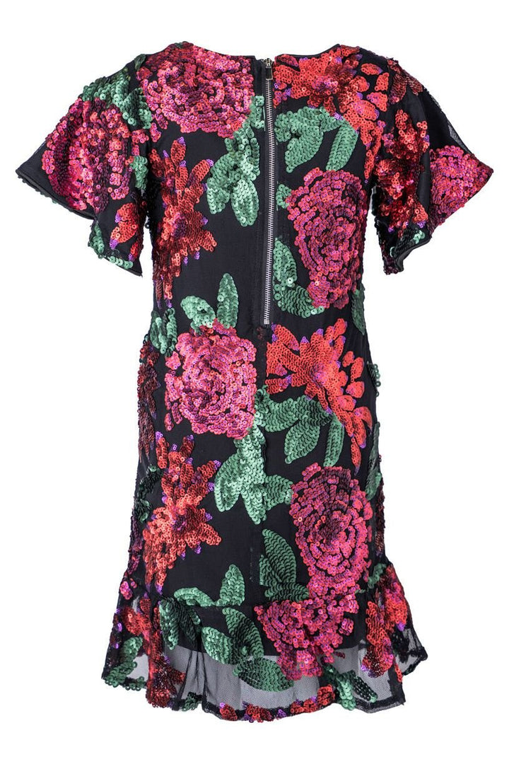 Evelyn Dress in Floral Sequin - FINAL SALE-Adult