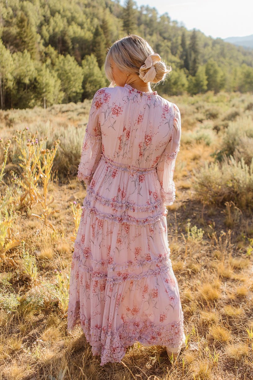 Geneva Dress in Mauve Floral-Adult