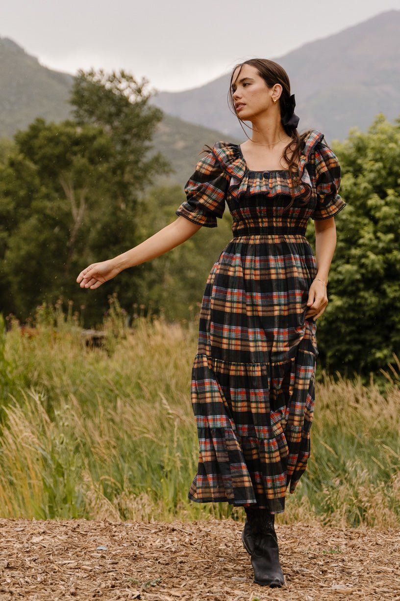 Gracie Dress in Plaid - FINAL SALE-Adult