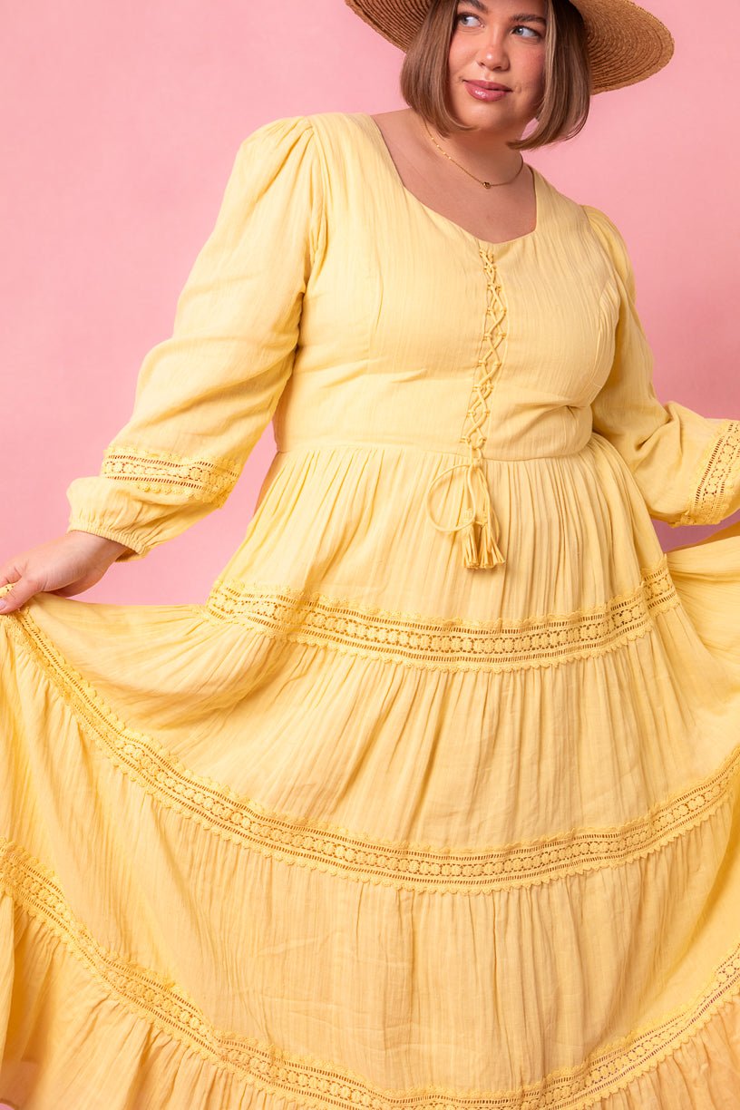 Joella Dress in Yellow-Adult