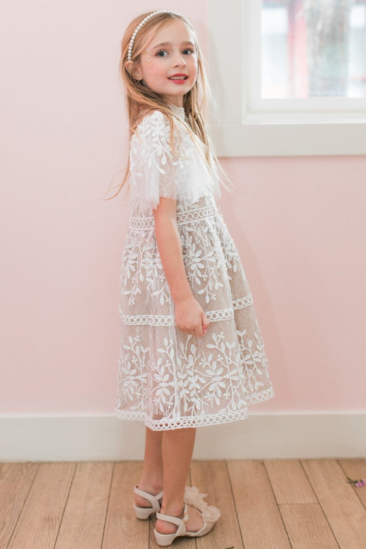 Mini Sicily Dress with Flutter Sleeves-Mini