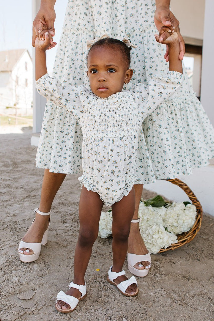 Baby Madeline Romper in Blue-Baby