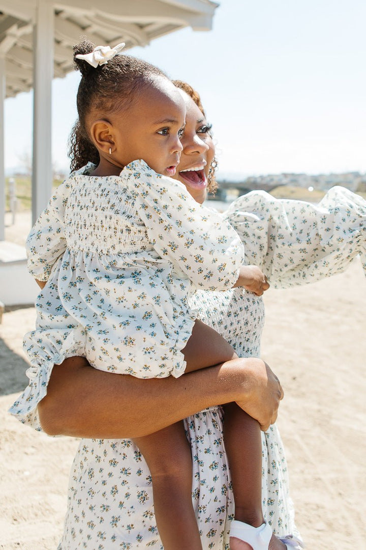 Baby Madeline Romper in Blue-Baby