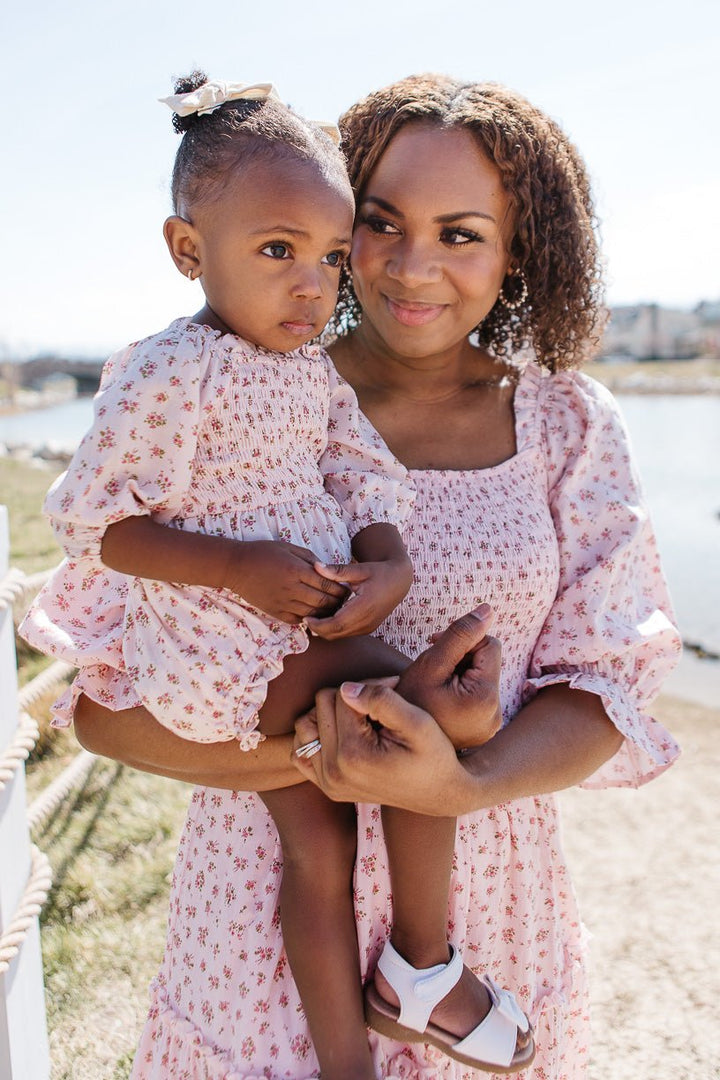 Baby Madeline Romper In Pink-Baby