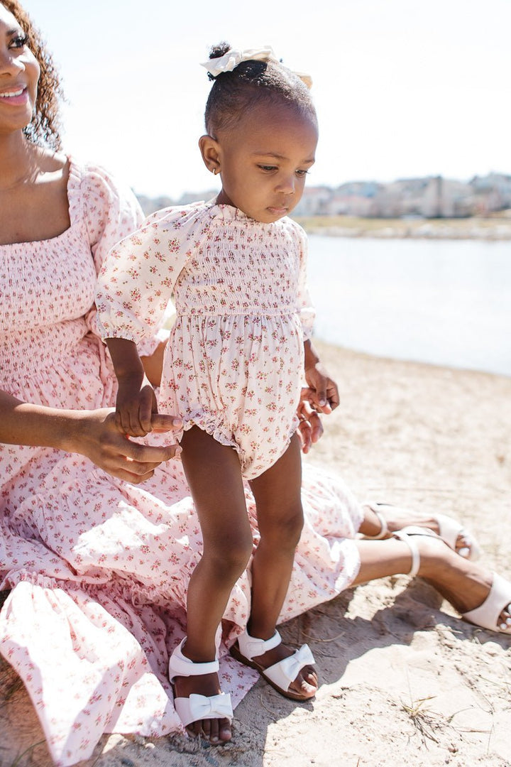 Baby Madeline Romper In Pink-Baby